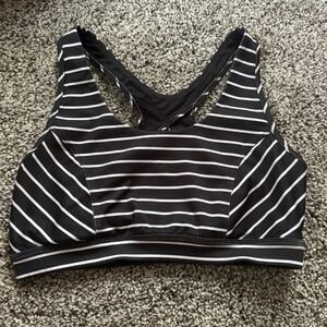 Tek Gear Black and White Striped Tank Top